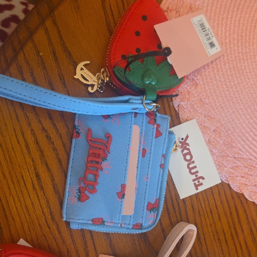 Strawberry Kids Wristlet Card Holder - Blue